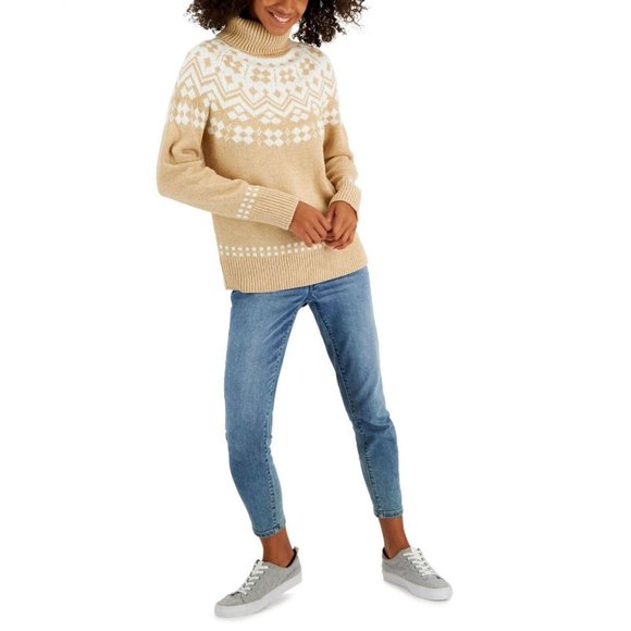 Tommy Hilfiger Sweaters - NWT Tommy Hilfiger Isle Turtleneck Sweater J2XS0785 XS Light Heather Fawn Brown